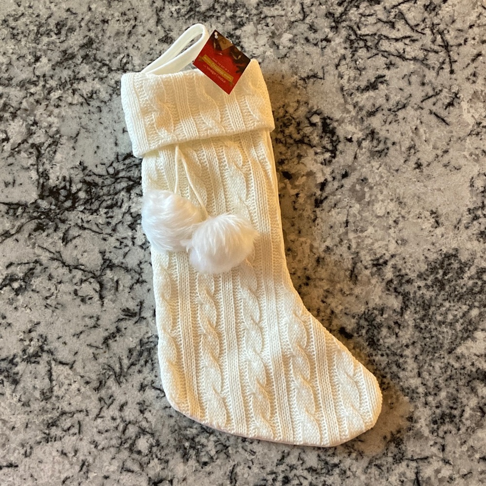 Yankee Candle Cream Knit Christmas Stocking
